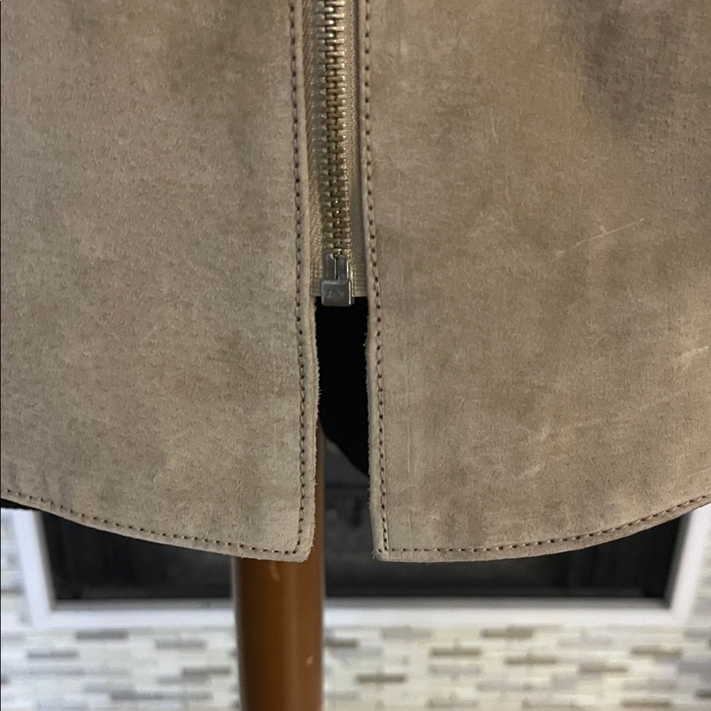 Mitrani Women's Tan Suede Leather Jacket size 16 - Picture 3 of 8
